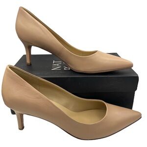 Naturalizer Everly leather pointed toe creme brulee beige pumps women’s Size 12M